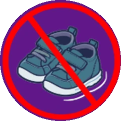 Prohibido con zapatos